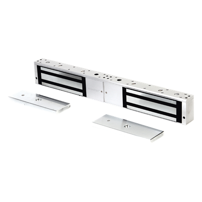 ACCESSPRO - Chapa magnética de 1200 Lbs /Para Puertas Dobles/ Interior/ LED / Sensor Bloqueo