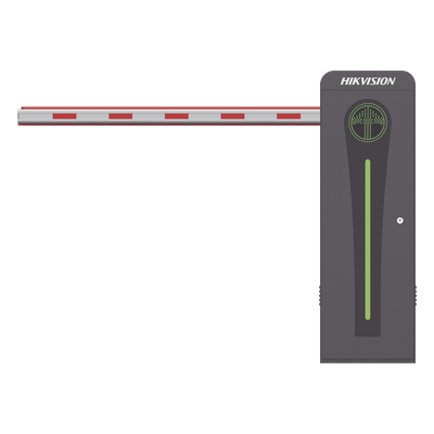 HIKVISION - Barrera Vehicular Automática / Brazo Iluminado LED 4 m (13.1 ft) / Motor Brushless 24 VDC / 360 Ciclos/Hora / Semáforo Rojo-Verde Integrado / Control Bluetooth