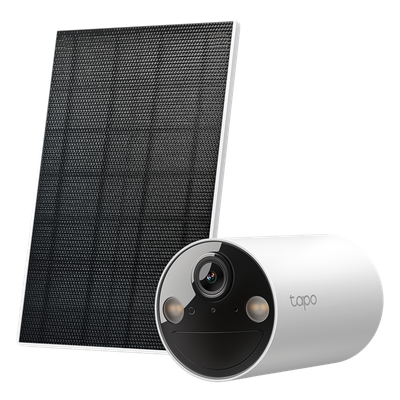 TP-LINK - Kit Cámara Solar IP / 2K 3MP / Visión Nocturna Color / Batería 6400 mAh 180 Días / IP65 / Detección IA Personas / Audio Bidireccional