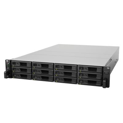 SYNOLOGY - Servidor NAS / 12 Bahías / Escalable a 96 Bahías / 1.728 PB Capacidad Bruta / 6.200 MB/s Lectura / 10GbE RJ-45 / PCIe 3.0