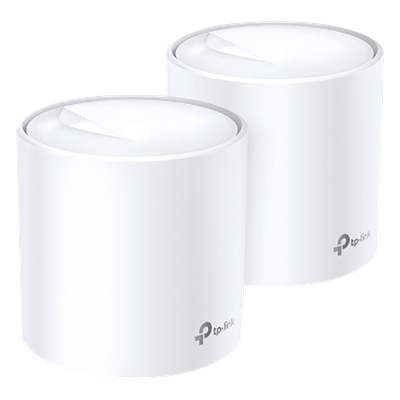 TP-LINK - Sistema Mesh Wi-Fi 6 / AX1800 Mbps / 4 Flujos Simultáneos / 2 Puertos Gigabit WAN/LAN Auto-Detección / 2 Antenas Internas / Administración App Móvil
