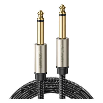 UGREEN - Cable de Audio Mono / 6.35 mm (1/4") Macho a Macho / 10 m (32.8 ft) / Núcleo de Cobre / Triple Blindaje / Nylon Trenzado