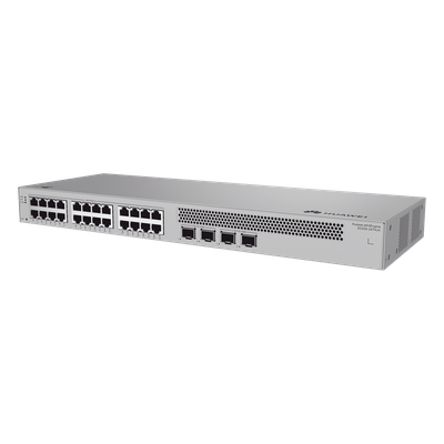 HUAWEI - Switch Capa 2 Administrable / 24 Puertos Gigabit / 4 Puertos SFP+ 10GE / Capacidad 98 Gbps / Tasa Reenvío 73 Mpps / Gestión Web, App y Nube