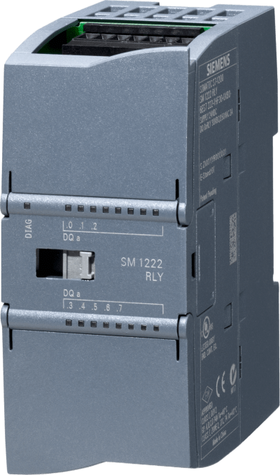 SIEMENS - Módulo Digital de Salida SM 1222 / 8 Salidas Relay 2A / 24V DC / IP20 / Protección 1500V AC / Aprobaciones Globales