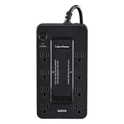 CYBERPOWER - UPS de Reserva / 425 VA / 255 W / 8 Tomas NEMA 5-15R / 4 Salidas con Batería / Topología Standby / USB / 120 Vca