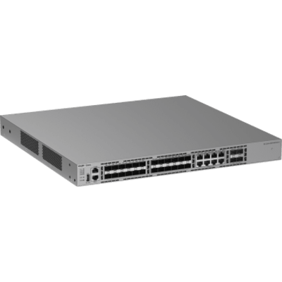 RUIJIE - Switch Ethernet 10GE / 24 Puertos 1GE SFP + 4 Puertos 1GE/2.5GE/10GE SFP+ / Capacidad 128 Gbps / Reenvío 95.232 Mpps / CPU Quad Core ARMv8 Cortex-A72 / 1 RU / Alimentación Redundante / VSU / Capa 3 / Línea Cybrey
