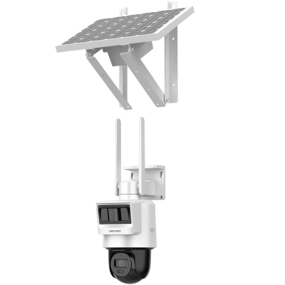 HIKVISION - Kit Solar IP All in One / Doble Detección (Radar + PIR) / PT IP 4 Megapixel / Lente 2.8 mm / Panel Solar / Batería de Respaldo de Litio 50.76Wh (Hasta 1.5 días) / Conexión 4G / Audio de Dos Vías / Accesorios de Inst. / D