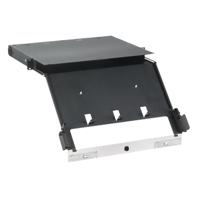 PANDUIT - Panel de Distribución de Fibra Óptica / Montaje Rack 19" / 1UR / Hasta 96 Fibras / Bandeja Deslizable e Inclinable / 4 Placas FAP o FMP