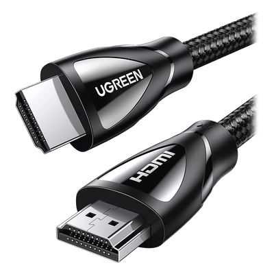 UGREEN - Cable HDMI 2.1 de Nylon Trenzado / 5 Metros (16.40 Pies) / 8K@60Hz/4K@120Hz / 48 Gbps / eARC / HDR10+ / VRR / ALLM / Dolby Atmos/Vision