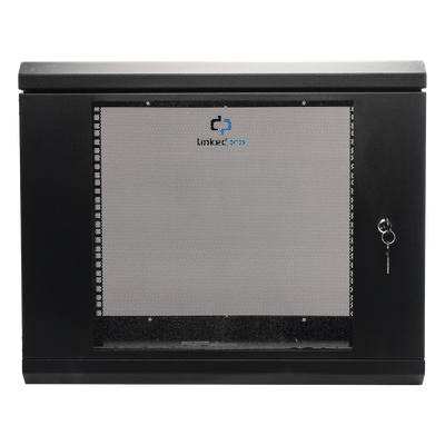 LINKEDPRO - Gabinete de Pared 9U / Cristal Templado / 455 mm Profundidad (1.49 pies) / Acero Reforzado
