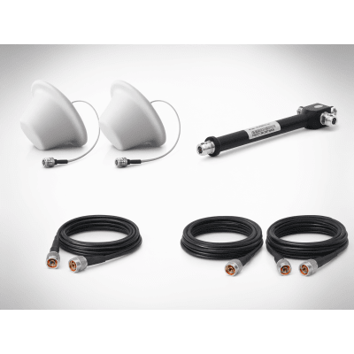 EPCOM - Kit de Expansión de Antenas / 2 Domos / Divisor 3 Salidas / Jumpers 3 m (9.8 ft) y 15 m (49.2 ft)