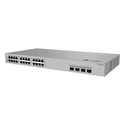 HUAWEI - Switch de Acceso Gigabit Administrable PoE Capa 2+ / 24 puertos 10/100/1000 Mbps PoE / 4 puertos 2.5GE SFP Uplink / ERPS / Rutas Estáticas / PoE Perpetuo / 400 W / Administración Nube Gratis