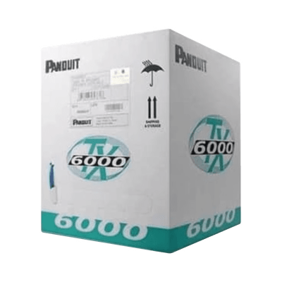 PANDUIT - Bobina de Cable UTP 305 Metros (1000 Pies) de Cobre, TX6000™ PanNet, Reelex, Rojo, Categoría 6 Mejorado (23 AWG), PVC (CMR, Riser), de 4 Pares