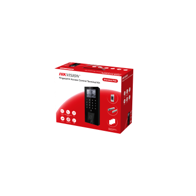 HIKVISION - Kit Terminal Control Acceso Biométrico DS-KAS807 / Huella Digital / 2.4" LCD / 5000 Huellas + 5000 Tarjetas / IP65 / Wi-Fi + PoE / Cerradura Magnética 272 kg / Botón Touchless
