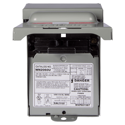 SIEMENS -  Interruptor de seguridad 2x60Amp. Nema 3R, Sin Portafusible