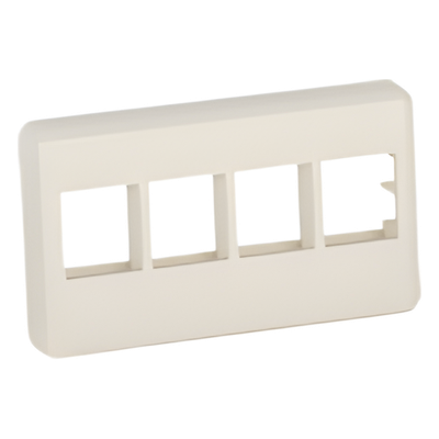 PANDUIT - Placa de Pared Modular / 4 Puertos Keystone / Montaje Vertical / Blanco Mate / ABS