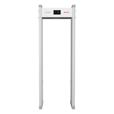 HIKVISION - Arco Detector de Metales de 18 Zonas con Pantalla LCD de 7" / Conteo de personas y Alarmas / Ajuste de Sensibilidad e Interferencias