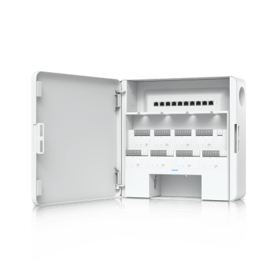 UBIQUITI - Enterprise Access Hub/Concentrador de Acceso Empresarial con Control de Entrada y Salida de hasta 8 Puertas y Soporte de Respaldo de Batería