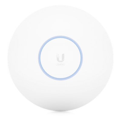 UBIQUITI - Access Point / WiFi 6 / Doble banda / 5.3 Gbps / 4x4 MU-MIMO / 140 m (460 ft) / 350+ clientes / PoE 802.3af
