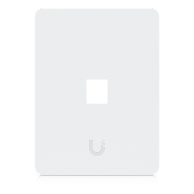 UBIQUITI - Placa Keystone / 1 Puerto / Superficie Pintable / Montaje Vertical / 4 Piezas / Policarbonato y Acero SGCC