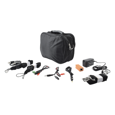 EPCOM - Kit de Accesorios para Probador de Video / Maleta y Cinturón / Cable BNC 30 cm / Fuente 12VDC 2A / Soporte RS485 / Puntas Multímetro / Audio 3.5mm