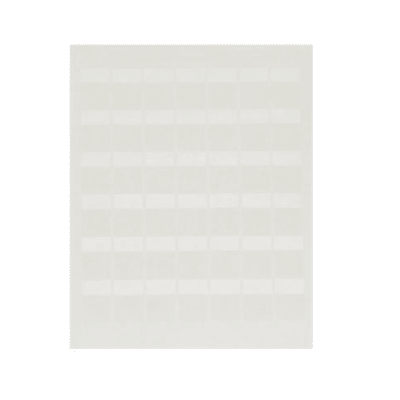 PANDUIT - Paquete de Hojas con 2500 Etiquetas de Identificación Auto-Laminadas para Impresora Láser/Inyección de Tinta, para Cables de 3 a 7.1 mm de Diámetro (12 - 10 AWG), Color Blanco