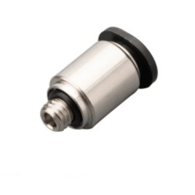 TITAN-AUTOMATION - Conector Neumático Mini Push In / Roscado M3 / Para Tubo Ø4mm / Hexagonal con Agujero / Tipo Recto