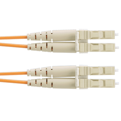 PANDUIT - Jumper de Fibra Optica Multimodo 62.5/125 OM1, LC-LC Duplex, OFNR (Riser), Color Naranja, 2 Metros
