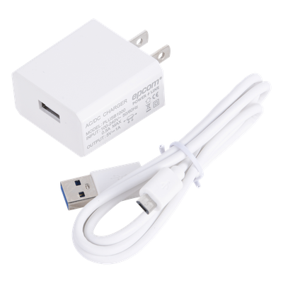 EPCOM POWERLINE - Cargador Micro-USB Profesional / 5 VCC / 1 A / Entrada 100-240 VCA / 1.94 x 1.67 x 0.96 in