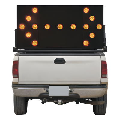 ACCESSPRO - Tablero de señalización doble / LED ámbar / 1500x750x50mm / 12V DC / Visibilidad >300m / 4.92x2.46x0.16ft