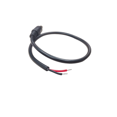 EPCOM POWERLINE - Cable con Conector Macho (Pigtail)  | Forro negro | Alimentación para Vcc con Puntas Libres / Polarizado / Largo 22 cm (8.66 Pulgadas) / Calibre 22AWG.