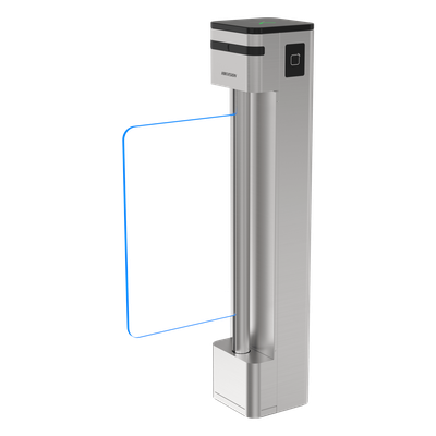 HIKVISION - Puerta de Cortesía / Motor Brushless / Sensores dToF / 500,000 Tarjetas / Aleta Acrílico 90 cm (35.4 in) / Acero Inoxidable SUS304 / IPX4