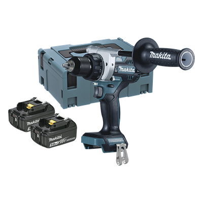 MAKITA - Taladro Atornillador / 18 V / 5 Ah / 130 Nm / 2 Velocidades 0-550 0-2100 rpm / 178 mm / 7 pulgadas / Brushless / LXT