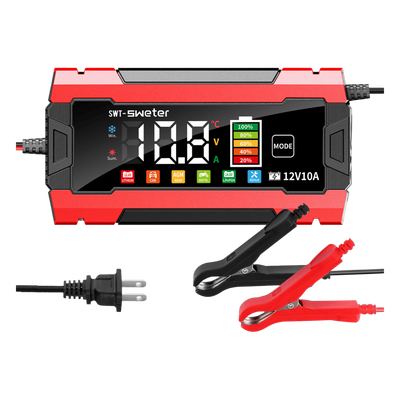 EPCOM POWERLINE - Cargador Inteligente Automático / 3 Etapas / 12V 10A / 6 Modos de Batería / LCD / Entrada 100-240V