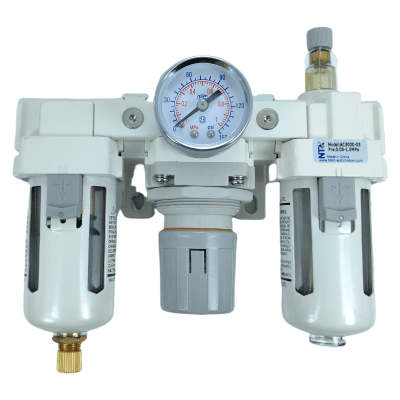 TITAN-AUTOMATION - Lubricador de Regulador de Filtro NTA-AC3000-03 / Puerto G3/8´´ / Presión Máxima 150 psi / Caudal Máximo 2200 L/min / Precisión de Filtro 40µm