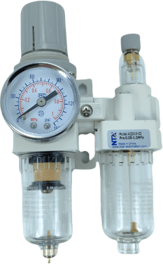 TITAN-AUTOMATION - Unidad de Mantenimiento Neumático NTA-AC2010-02 / Lubricador y Regulador con Filtro / Puerto G1/4´´ / Presión Máxima 150 psi / Caudal 1000 l/min / Precisión de Filtrado 40µm