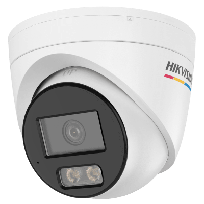HIKVISION - [Dual Light + ColorVu] Turret IP 4 Megapixel / Lente 2.8 mm / 30 mts IR + 30 mts Luz Blanca / Micrófono Integrado / ACUSENSE Lite / Exterior IP67 / WDR 120 dB / PoE / Micro SD
