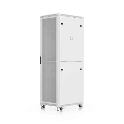 UBIQUITI - UACC Rack Cabinet 42U (600 × 800 mm) – Gabinete de Piso Totalmente Ensamblado con Ventiladores Integrados, Paneles Removibles, Ruedas con Seguro y Puerta Frontal Perforada para Óptimo Flujo de Aire
