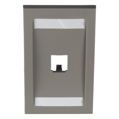 PANDUIT - Placa de Pared Vertical / 1 Puerto Mini-Com / 69.8 x 114.3 mm / 2.75 x 4.5 pulg. / Color Gris / Perfil Elevado Ejecutivo