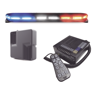 ECCO - Torreta LED / 300 LEDs / Dual Color / 47 Pulgadas / 31 Patrones / 12-24 VDC / Perfil 1.6 Pulgadas