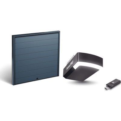 ACCESSPRO - KIT COMPLETO Incluye /Puerta D/ Garage / APDOORL 8x9 Pies / Lisa Linea Central / Insulada / Interfase ACCESSWIFI / Extension ACCESSEXTRAILC /Motor FS1000M / 1/2HP / Fuerte/Silencioso/Luz LED/Motor DC .