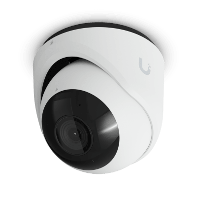 UBIQUITI - Cámara de Seguridad Turret Color Blanco / Alimentación PoE/ Resistente a Manipulaciones IK04/ Sensor de Imagen 1/1.8" 8MP/ Ajuste Manual 3 Ejes