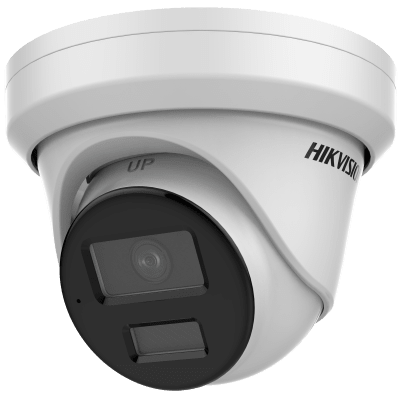 HIKVISION - Turret IP 4 Megapixel / Lente 4 mm / Dual Light (40 mts IR + 40 mts Luz Blanca / DARKFIGHTER S / Microfono Integrado /  Exterior IP67 / WDR 130 dB /  4 Analíticos: AcuSense, Deteccion Facial, Conteo de Personas por Cruce y Zona
