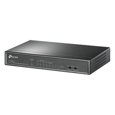 TP-LINK - Switch PoE No Administrable / 8 puertos 10/100 Mbps / 4 puertos PoE 802.3af / Presupuesto 41 W / Extensión PoE hasta 250 m / 0.56 x 0.32 x 0.09 pies