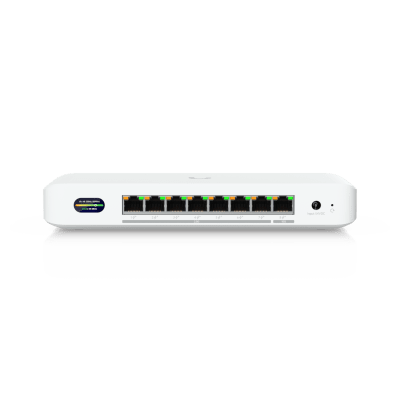 UBIQUITI - UniFi Device Bridge Switch (UDB-Switch) – Switch PoE+ Compacto con Puertos Multi-Gig (1 x 10 GbE y 7 x 2.5 GbE) y Enlace Inalámbrico WiFi 7 Integrado
