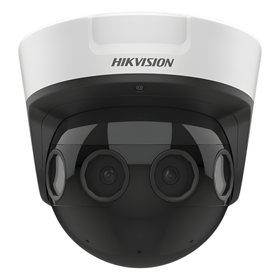 HIKVISION - PanoVu Series / Vista Panorámica 180° / 16 Megapixel en Total / 4 Lentes 2.8 mm (4 Lentes 4 Megapixel) / 20 mts IR / Exterior IP67 / IK10 / 12 Vcc / PoE+ / Micro SD