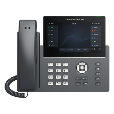 GRANDSTREAM - Teléfono IP / 12 Líneas SIP / 6 Cuentas / Pantalla Táctil 7" / Wi-Fi Dual Band / PoE Gigabit / Bluetooth / Audio HD Opus