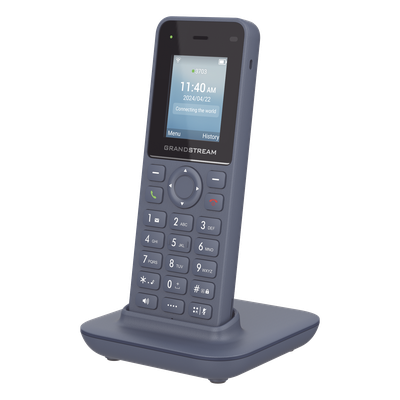 GRANDSTREAM - Teléfono IP Inalámbrico / Wi-Fi 6 Dual Banda / 2 Líneas SIP / 2 Cuentas SIP / Bluetooth / USB-C / Voz HD Opus / 6 Horas Conversación / 120 Horas Espera
