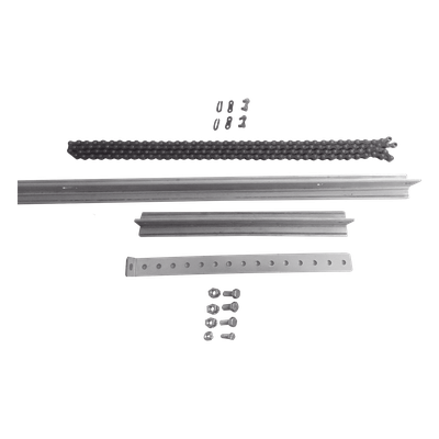 ACCESSPRO - Extensión de Riel Tipo T / 1 m (3.3 ft) / Cadena de Alta Resistencia 2 m (6.6 ft) / Conector Modular / Bracket y Tornillería Incluidos