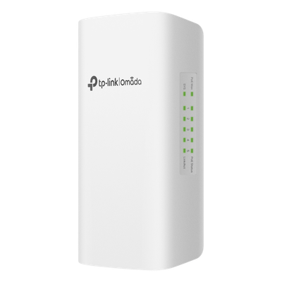 TP-LINK - Switch PoE para Exterior / 5 Puertos Gigabit / PoE++ 90W IN / 4x PoE+ 64W OUT / IP55 / 10 Gbps / Gestión Omada